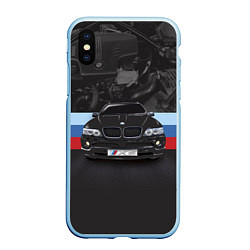 Чехол iPhone XS Max матовый BMW X5 M, цвет: 3D-голубой