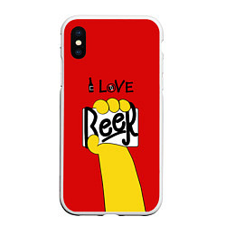 Чехол iPhone XS Max матовый Homer: I love Beer