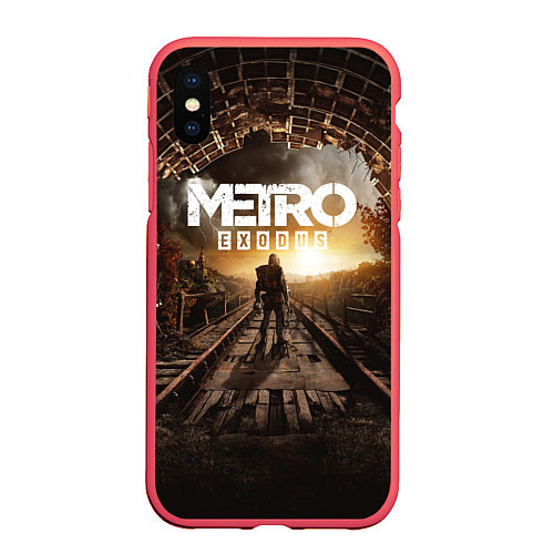 Чехол iPhone XS Max матовый Metro Exodus: Sunset / 3D-Красный – фото 1