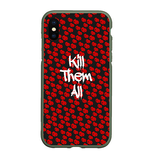 Чехол iPhone XS Max матовый R6S: Kill Them All / 3D-Темно-зеленый – фото 1