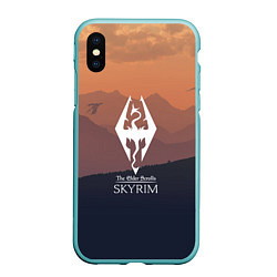 Чехол iPhone XS Max матовый THE ELDER SCROLLS, цвет: 3D-мятный