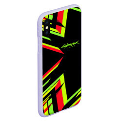 Чехол iPhone XS Max матовый Cyberpunk 2077: Black Style, цвет: 3D-светло-сиреневый — фото 2
