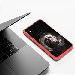 Чехол iPhone XS Max матовый Death Stranding: Mads Mikkelsen, цвет: 3D-красный — фото 2