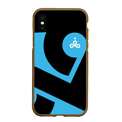 Чехол iPhone XS Max матовый CS:GO - Cloud9 the form 2018-2019, цвет: 3D-коричневый