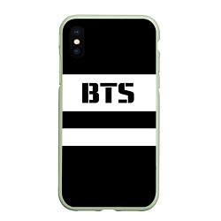 Чехол iPhone XS Max матовый BTS, цвет: 3D-салатовый