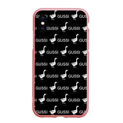Чехол iPhone XS Max матовый GUSSI: Black Pattern