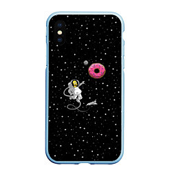 Чехол iPhone XS Max матовый Homer Spaceman, цвет: 3D-голубой