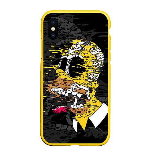 Чехол iPhone XS Max матовый Liquid Homer / 3D-Желтый – фото 1