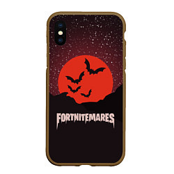 Чехол iPhone XS Max матовый FORTNITEMARES, цвет: 3D-коричневый