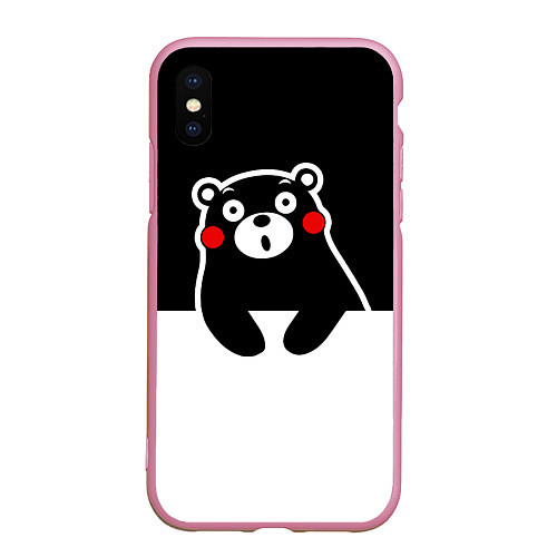 Чехол iPhone XS Max матовый Kumamon Surprised / 3D-Розовый – фото 1