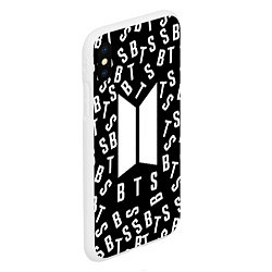 Чехол iPhone XS Max матовый BTS: Black Style, цвет: 3D-белый — фото 2