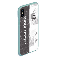 Чехол iPhone XS Max матовый Linkin Park: Grey Form, цвет: 3D-мятный — фото 2