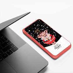 Чехол iPhone XS Max матовый Merry Christmas 2019, цвет: 3D-красный — фото 2