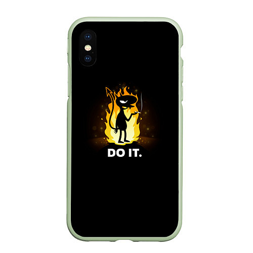 Чехол iPhone XS Max матовый Disenchantment: Do it / 3D-Салатовый – фото 1