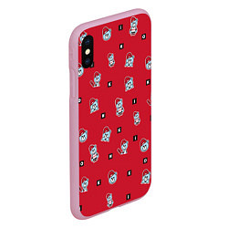 Чехол iPhone XS Max матовый IKON Bears, цвет: 3D-розовый — фото 2