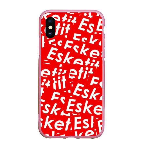 Чехол iPhone XS Max матовый Esketit Pattern / 3D-Розовый – фото 1