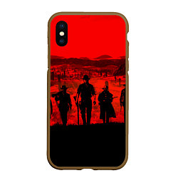Чехол iPhone XS Max матовый RDR 2: Sunset, цвет: 3D-коричневый