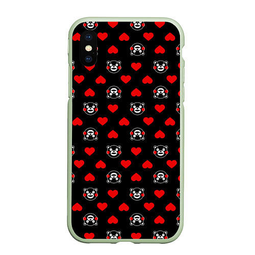 Чехол iPhone XS Max матовый Kumamon Love / 3D-Салатовый – фото 1