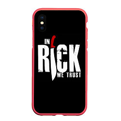 Чехол iPhone XS Max матовый In Rick We Trust