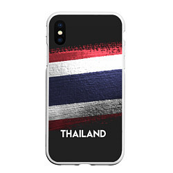 Чехол iPhone XS Max матовый Thailand Style, цвет: 3D-белый