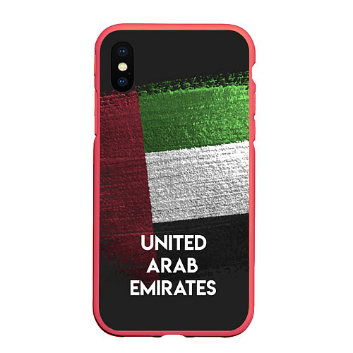 Чехол iPhone XS Max матовый United Arab Emirates Style / 3D-Красный – фото 1