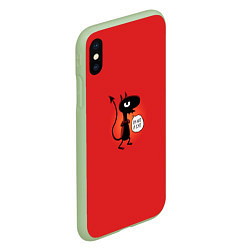 Чехол iPhone XS Max матовый Disenchantment: I'm not a Cat, цвет: 3D-салатовый — фото 2