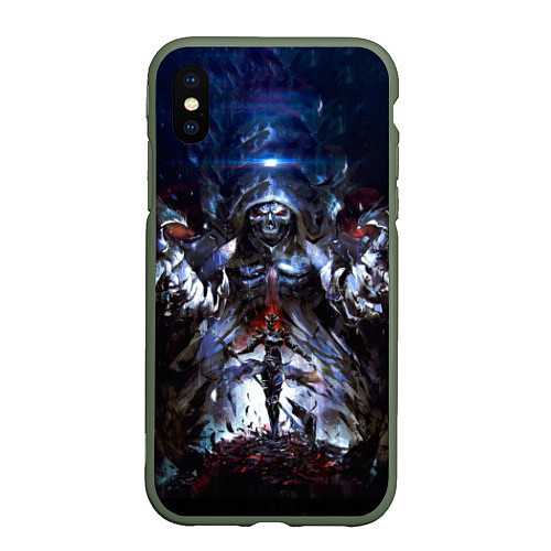 Чехол iPhone XS Max матовый Overlord / 3D-Темно-зеленый – фото 1