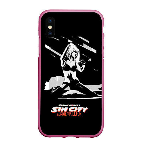 Чехол iPhone XS Max матовый Sin City: Nancy / 3D-Малиновый – фото 1