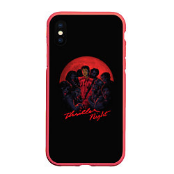 Чехол iPhone XS Max матовый Michael Jackson: Thriller, цвет: 3D-красный