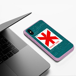 Чехол iPhone XS Max матовый Cyberpunk: Trauma Team, цвет: 3D-сиреневый — фото 2