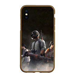 Чехол iPhone XS Max матовый PUBG Soldier