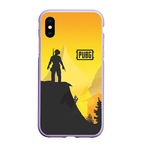 Чехол iPhone XS Max матовый PUBG: Sunrise / 3D-Светло-сиреневый – фото 1