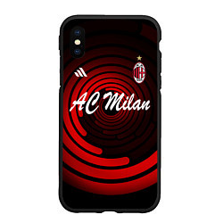 Чехол iPhone XS Max матовый AC Milan - FC, цвет: 3D-черный