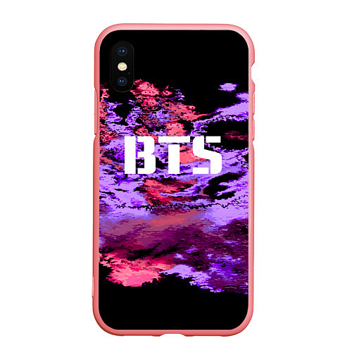 Чехол iPhone XS Max матовый BTS: Black & Pink / 3D-Баблгам – фото 1