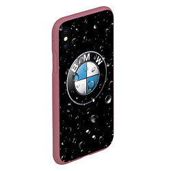 Чехол iPhone XS Max матовый BMW под Дождём, цвет: 3D-малиновый — фото 2