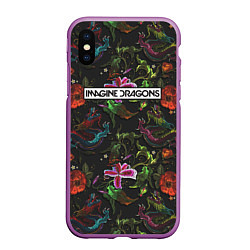 Чехол iPhone XS Max матовый Imagine Dragons: Ink