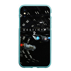 Чехол iPhone XS Max матовый Destiny 2: Dark Galaxy, цвет: 3D-мятный