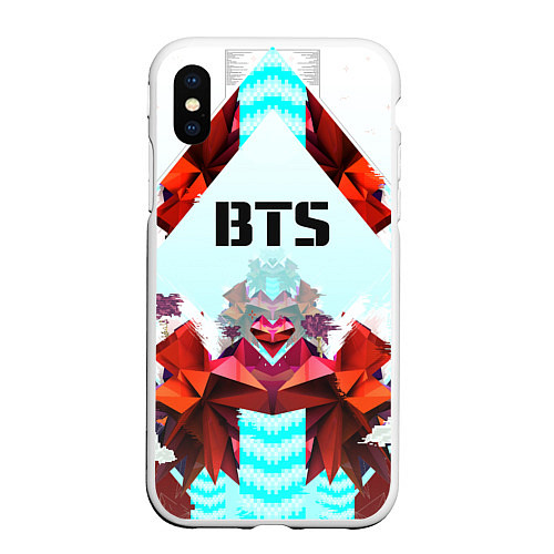 Чехол iPhone XS Max матовый BTS Love / 3D-Белый – фото 1