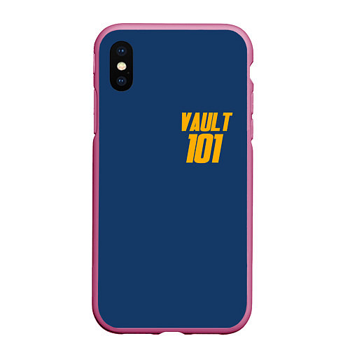 Чехол iPhone XS Max матовый VAULT 101 / 3D-Малиновый – фото 1