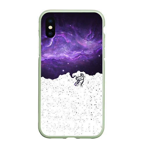 Чехол iPhone XS Max матовый Fortnite: Llama Space / 3D-Салатовый – фото 1