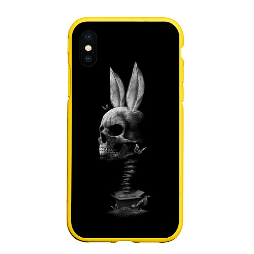Чехол iPhone XS Max матовый Череп Заи / 3D-Желтый – фото 1