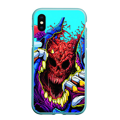 Чехол iPhone XS Max матовый CS:GO Hyper Beast / 3D-Мятный – фото 1