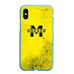 Чехол iPhone XS Max матовый Metro Exodus: Yellow Grunge, цвет: 3D-мятный