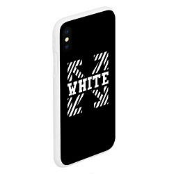 Чехол iPhone XS Max матовый Off-White: Black Style, цвет: 3D-белый — фото 2