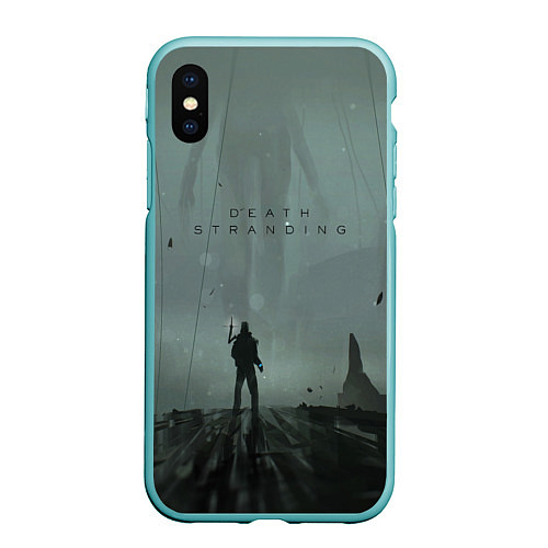 Чехол iPhone XS Max матовый Death Stranding / 3D-Мятный – фото 1