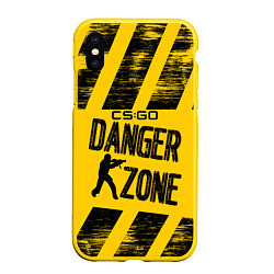 Чехол iPhone XS Max матовый Counter-Strike: Danger Zone, цвет: 3D-желтый
