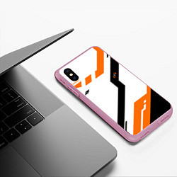 Чехол iPhone XS Max матовый CS:GO Asiimov Light, цвет: 3D-розовый — фото 2