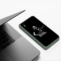 Чехол iPhone XS Max матовый Roger Waters, цвет: 3D-темно-зеленый — фото 2