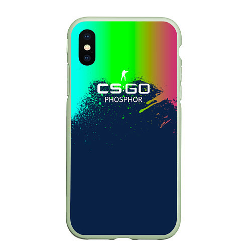 Чехол iPhone XS Max матовый MP5 Phosphor - Фосфор / 3D-Салатовый – фото 1