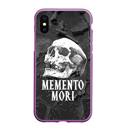 Чехол iPhone XS Max матовый Memento Mori, цвет: 3D-фиолетовый